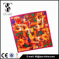 Factory wholesale high quality digital print 90*90 silk scarf